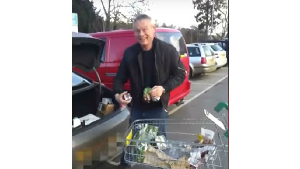 Martin Clunes caught on video parking car in motorcycle bay